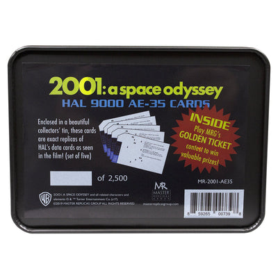 2001 A Space Odyssey HAL 9000 collectible and replica AE-35 Cards